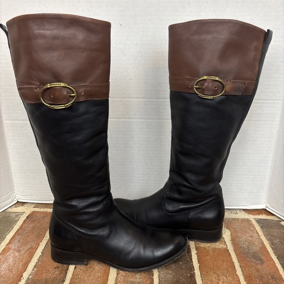 Johnston & Murphy Shoes - Johnston & Murphy Riding Boots Women's Size 7.5M Black Leather Tall Boots (T34)